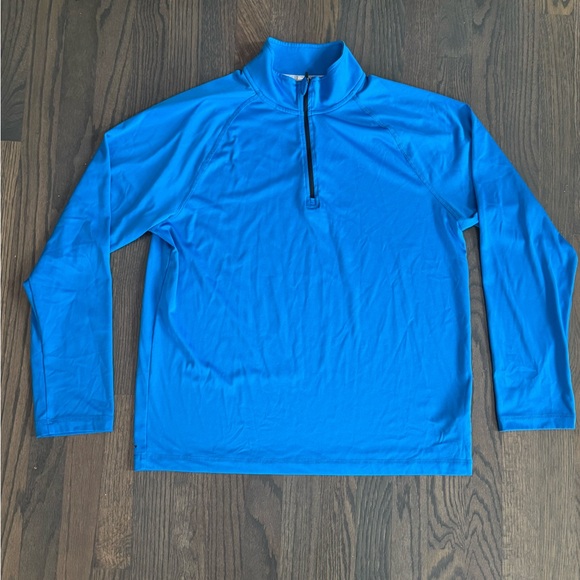 Reebok Other - Reebok Vibrant Blue Playdry Quarter-Zip long sleeve shirt Medium EUC